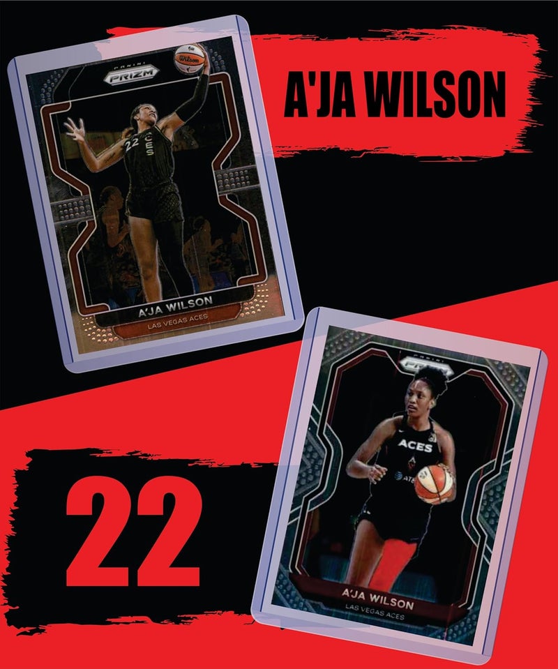 Chaser A'ja Wilson (5) Assorted Basketball Cards Gift Pack - Las Vegas Aces - Image 3